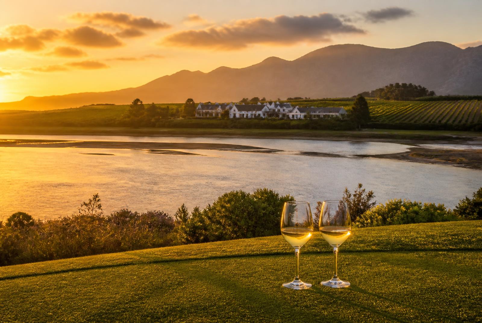 Benguela Cove across the Bot River lagoon from the 9th tee